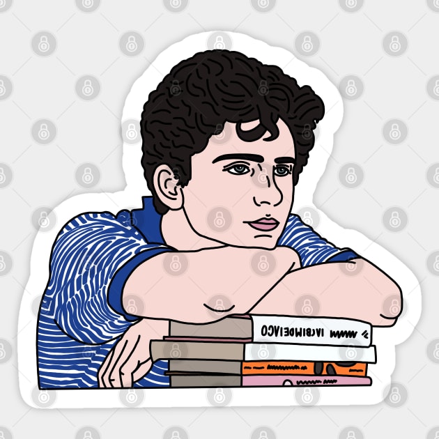 Elio with Books Sticker by Eclipse in Flames